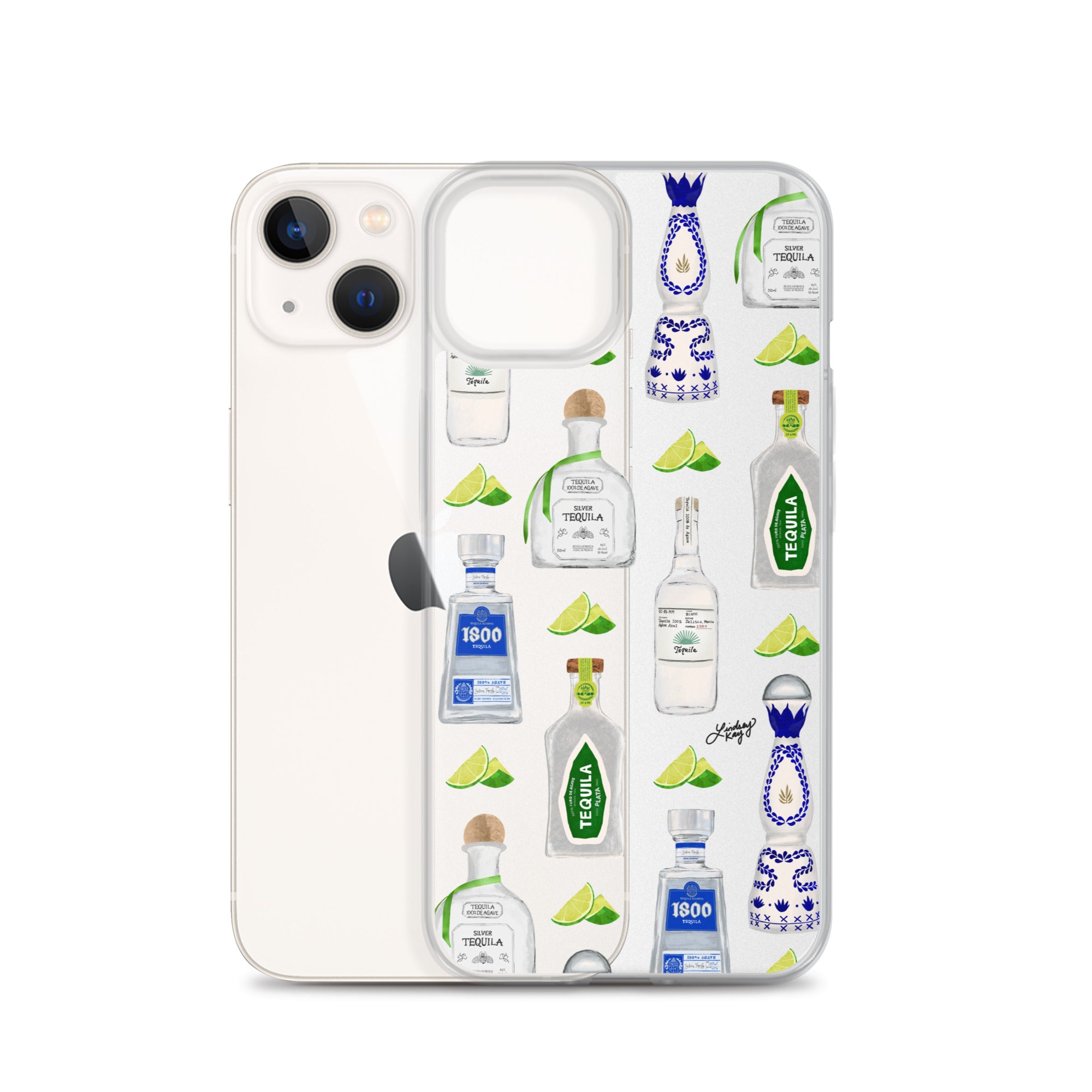 Ilustración de botellas de tequila - Funda transparente para iPhone®